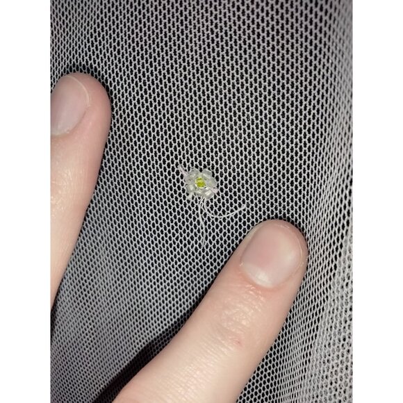 Vtg Y2K Delicates Mesh Babydoll Slip Dress M Embroidered Beaded Coquette Floral - Picture 5 of 10